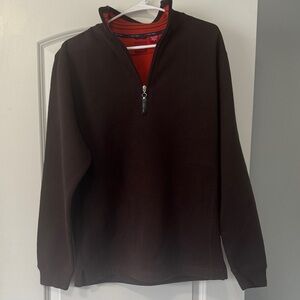 Arrow Men's Dark Brown half Zip Sweater